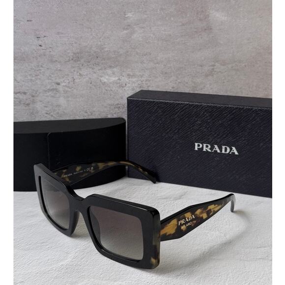 NEW Prada PR D01S Sunglasses in Black Tortoise $390 main image 2
